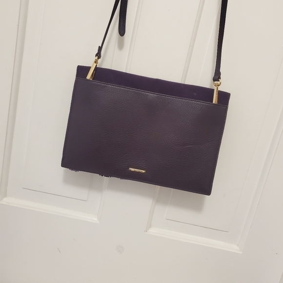 Rebecca Minkoff Sofia Purple Leather/Suede Clutch/Crossbody - Picture 5 of 15